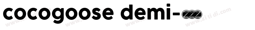 cocogoose demi字体转换
